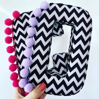 Colourful Pompom Fabric Letter, 3 of 8