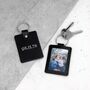 Handmade Personalised Leather Photo Keyring, thumbnail 2 of 5