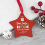 Personalised Star Ceramic Christmas Decoration, thumbnail 1 of 12