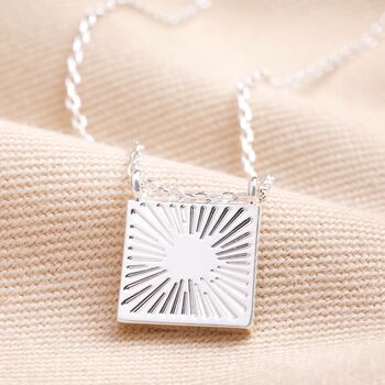 Sunbeam Square Pendant Necklace, 2 of 7