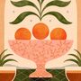 Clementines Citrus Fruit Bowl Art Print Poster, thumbnail 4 of 4