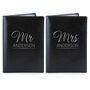 Personalised Mr And Mrs Black Passport Holders, thumbnail 5 of 6
