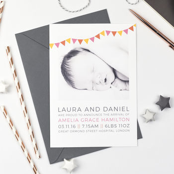 Personalised Photo Birth Announcements, 4 of 5