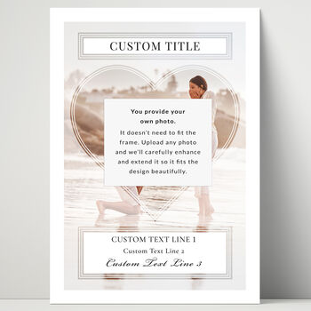 We’re Engaged Couples Photo Print Personalised Engagement Gift, 2 of 5