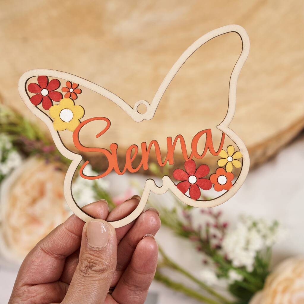 Personalised Butterfly Name Sign, 1 of 5