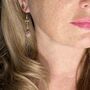 Love Collection Cupid Bow And Cz Heart Earrings, thumbnail 2 of 5