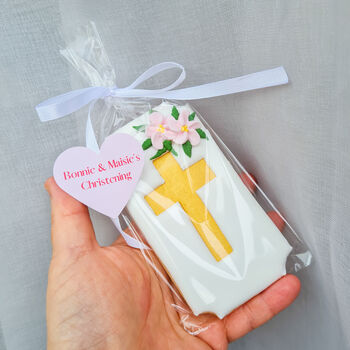Personalised Christening Favours, Six Baptism Biscuits, 3 of 11