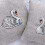 Embroidered Swan Lavender Sachets Set Of Two, thumbnail 5 of 5