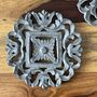 Mango Wood Carved Trivet Hot Food Surface Protector, thumbnail 7 of 9