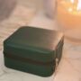 Stocking Filler Portable Jewellery Box Christmas Green, thumbnail 3 of 8