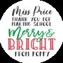 Personalised Teacher Merry And Bright Lollipop, thumbnail 2 of 4