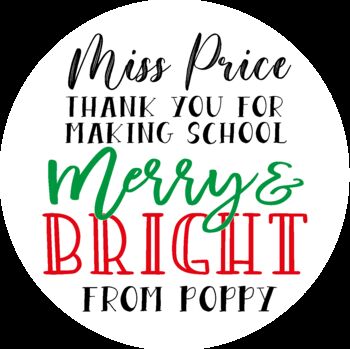 Personalised Teacher Merry And Bright Lollipop, 2 of 4