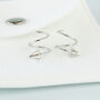Sterling Silver Arrowhead Spiral Hoop Earrings, thumbnail 4 of 5