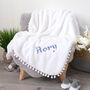 Personalised White Faux Fur Baby Blanket, thumbnail 1 of 4
