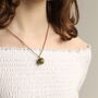 Olive Green Acorn Necklace, thumbnail 2 of 5