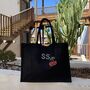 Personalised Cherry Large Jute Beach Tote Bag, thumbnail 2 of 4