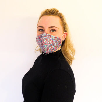 Women's Face Covering Purple Pepper Ditsy, 2 of 6