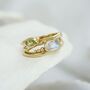 Peridot And Moonstone Gold Ring, thumbnail 1 of 8