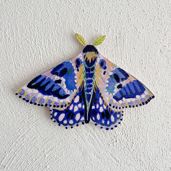 Colourful Wooden Moth Decorations, 7 of 9