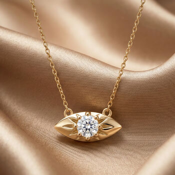 Gold Reversible Evil Eye Necklace, 4 of 8
