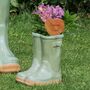 Personalised Green Garden Welly Planter, thumbnail 1 of 7