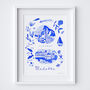 Scenes Of Madeira, Portugal Blue Tile Inspired Travel Print, thumbnail 12 of 12