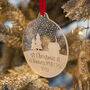 1st Christmas New Home Snowy Scene Tree Decoration, thumbnail 3 of 5