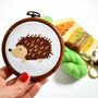 Hedgehog Cross Stitch Kit, thumbnail 2 of 6