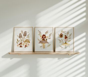 Woodland Fairy Nursery Prints – Whimsical Mushroom Art Set, 2 of 5