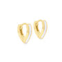 Gold Plater Silver And Enamel V Shape Hoop Earrings, thumbnail 4 of 9