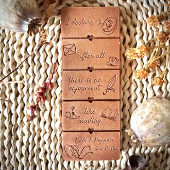 Book Lover Gift | Autumn Gift | Pride And Prejudice Reading Quote Wax Melt, 3 of 4