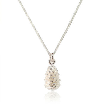 Pine Cone Solid Silver Necklace, 5 of 6