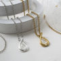 Sterling Silver Gold Plated Diamond Eternal Love Necklace, thumbnail 6 of 7