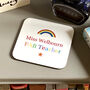 Teacher Thank You Rainbow Coaster Card, thumbnail 3 of 6