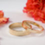 Wedding Bands In 9ct Yellow Recycled Gold, thumbnail 4 of 5