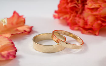 Wedding Bands In 9ct Yellow Recycled Gold, 4 of 5