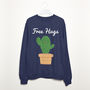 Free Hugs Cactus Women's Slogan Sweatshirt, thumbnail 1 of 3
