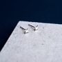 Sterling Silver Dainty Star Stud Earrings, thumbnail 6 of 8