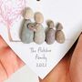Personalised Pebble Family Hanging Heart, thumbnail 2 of 2