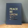 Peace Be Upon You Gold Letter Press Print, thumbnail 7 of 7