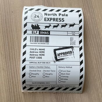 Personalised Santa Mail Shipping Label Sticker, 3 of 3
