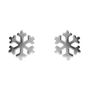 Sterling Silver Snowflake Stud Earrings – Festive Design, Matching Pendant Available, thumbnail 2 of 3