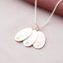 Sterling Silver Oval Sia Illustration And Name Necklace, thumbnail 2 of 7