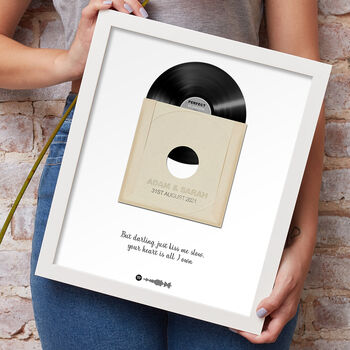 Personalised Vinyl Record Print With Spotify Code, 5 of 6