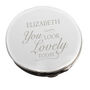 Personalised 'You Look Lovely Today' Round Compact Mirror, thumbnail 4 of 4