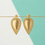 Teardrop Earrings In Gold Plate And Raw Brass, thumbnail 5 of 8