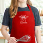 Personalised Bee Apron In Red, thumbnail 1 of 4
