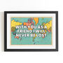 Personalised World Map Friendship Print, thumbnail 1 of 3