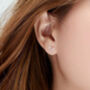 Mother And Daughter Sterling Silver Heart Earrings, thumbnail 3 of 6