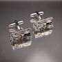 Fireman Silver Cufflinks Gift, thumbnail 3 of 5